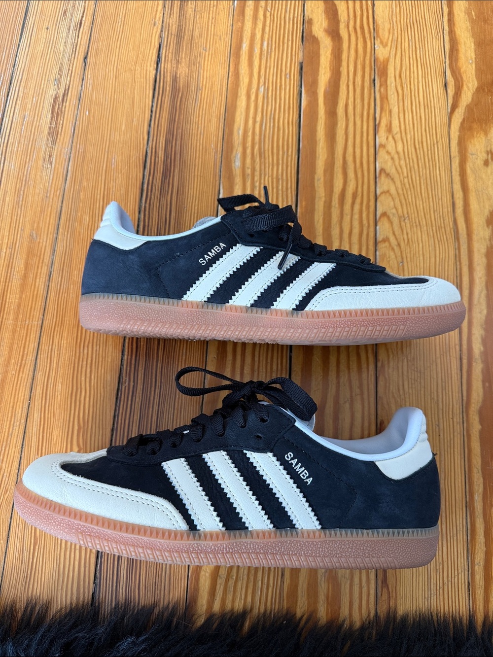 Adidas OG Wonder Black and White Suede Low-Top Samba Sneakers - Picture 5 of 7
